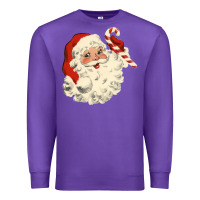 Purple santa vintage face Premium Sweatshirt - minhPixels