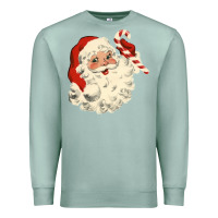 Seafoam santa vintage face Premium Sweatshirt - minhPixels