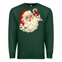Sports Green santa vintage face Premium Sweatshirt - minhPixels