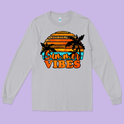 Summer Vibes Long Sleeve Tee Designed By Jasminsmagicworld