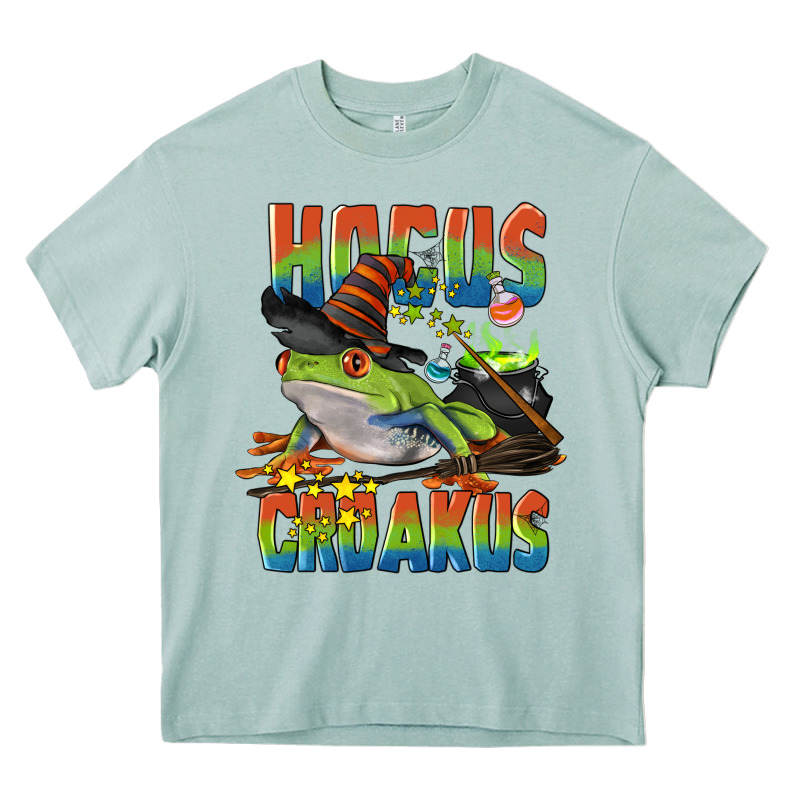 Hocus Croakus Halloween Frog Heavy Core Tee by LillyAllenDesigns | Teevron