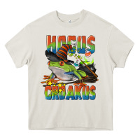 Cream Hocus Croakus Halloween Frog Heavy Core Tee - LillyAllenDesigns