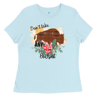 Baby Blue Take No Bull Floral Rodeo Ladies Tee - Bettercallsaul