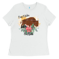 White Take No Bull Floral Rodeo Ladies Tee - Bettercallsaul