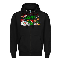 Black Santa's Favorite Cashier Zipper Hoodie - LillyAllenDesigns