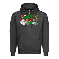 Charcoal Heather Santa's Favorite Cashier Zipper Hoodie - LillyAllenDesigns