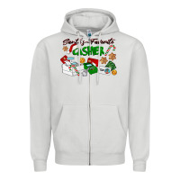 Dove Grey Santa's Favorite Cashier Zipper Hoodie - LillyAllenDesigns