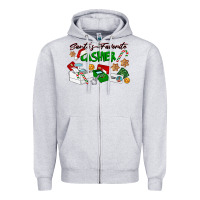 Heather Grey Santa's Favorite Cashier Zipper Hoodie - LillyAllenDesigns