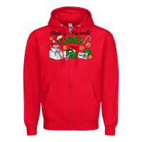 Red Santa's Favorite Cashier Zipper Hoodie - LillyAllenDesigns
