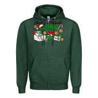 Sports Green Santa's Favorite Cashier Zipper Hoodie - LillyAllenDesigns