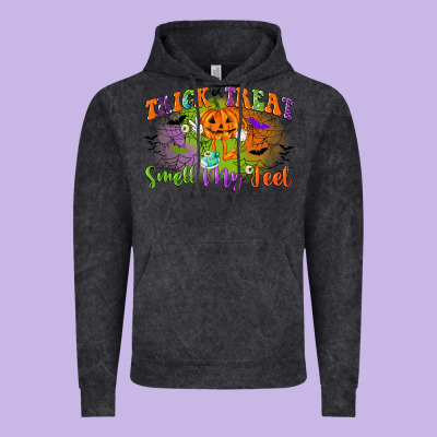 Trick Or Treat Smell My Feet Vintage Hoodie Designed By Cowgirlartshop
