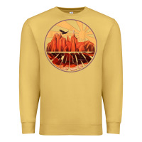 Antique Gold Retro Vintage Sedona Arizona Hiking Sunset Dawn Gift Premium Sweatshirt - minhPixels