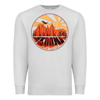 Dove Grey Retro Vintage Sedona Arizona Hiking Sunset Dawn Gift Premium Sweatshirt - minhPixels
