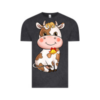 Vintage Black Cartoon Cow Vintage Tee - HowdyJamesFarm