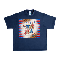 Navy American mama Urban Heavy Tee - TumblerDesignByShophia