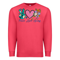 Cardinal peace love springwith flowers and butterfly Premium Sweatshirt - Artiststas
