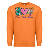 Carrot peace love springwith flowers and butterfly Premium Sweatshirt - Artiststas