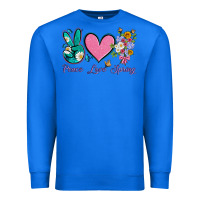 True Royal peace love springwith flowers and butterfly Premium Sweatshirt - Artiststas