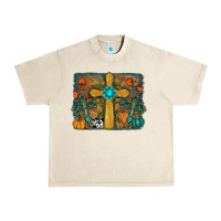 Sandshell Fall Gemstone Cross Urban Heavy Tee - RanaPortraitStore