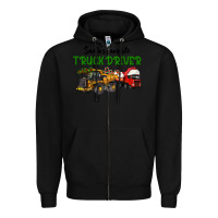 Black Santa's Favorite Truck Driver Zipper Hoodie - LillyAllenDesigns