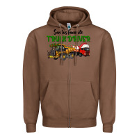 Chestnut Santa's Favorite Truck Driver Zipper Hoodie - LillyAllenDesigns