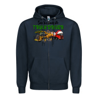 Navy Santa's Favorite Truck Driver Zipper Hoodie - LillyAllenDesigns