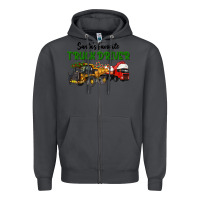 Smoke Santa's Favorite Truck Driver Zipper Hoodie - LillyAllenDesigns