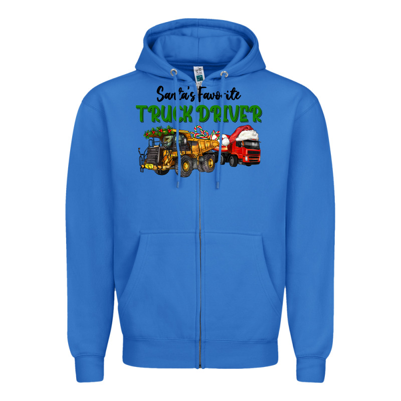 Santa's Favorite Truck Driver Zipper Hoodie by LillyAllenDesigns | Teevron