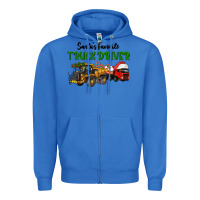 True Royal Santa's Favorite Truck Driver Zipper Hoodie - LillyAllenDesigns
