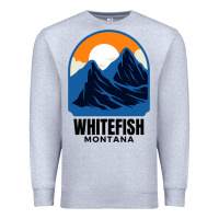 Heather Grey Whitefish MT Premium Sweatshirt - minhPixels