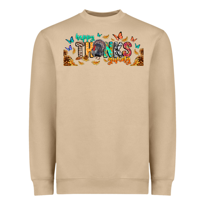 Happy Thanksgiving Heavyweight Sweatshirt by CowhideDigitalArt | Teevron
