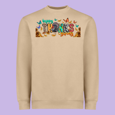 Happy Thanksgiving Heavyweight Sweatshirt Designed By Cowhidedigitalart