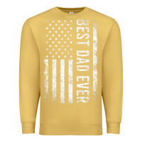 Antique Gold Father's Day Best Dad Ever American Flag Premium Sweatshirt - minhPixels