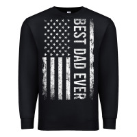 Black Father's Day Best Dad Ever American Flag Premium Sweatshirt - minhPixels