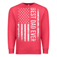 Cardinal Father's Day Best Dad Ever American Flag Premium Sweatshirt - minhPixels