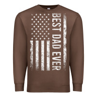 Chestnut Father's Day Best Dad Ever American Flag Premium Sweatshirt - minhPixels