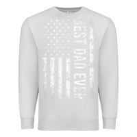 Dove Grey Father's Day Best Dad Ever American Flag Premium Sweatshirt - minhPixels