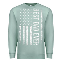 Seafoam Father's Day Best Dad Ever American Flag Premium Sweatshirt - minhPixels