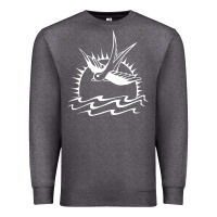 Charcoal Heather Captain Jack Sparrow Tattoo WHITE Premium Sweatshirt - minhPixels