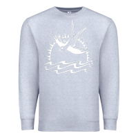 Heather Grey Captain Jack Sparrow Tattoo WHITE Premium Sweatshirt - minhPixels