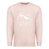 Pale Pink Captain Jack Sparrow Tattoo WHITE Premium Sweatshirt - minhPixels