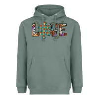 Sage love autism awareness leopard cowhide Heavyweight Hoodie - Artiststas