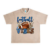 French Oak Football vibes blue and grey team color Urban Heavy Tee - HowdyJamesFarm