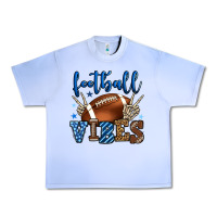 Grape Ice Football vibes blue and grey team color Urban Heavy Tee - HowdyJamesFarm