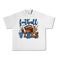 Lunar Rock Football vibes blue and grey team color Urban Heavy Tee - HowdyJamesFarm