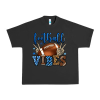 Pigment Black Football vibes blue and grey team color Urban Heavy Tee - HowdyJamesFarm