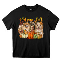 Black welcome fall with dogs Heavy Core Tee - LillyAllenDesigns