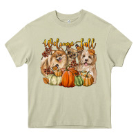 Mossy welcome fall with dogs Heavy Core Tee - LillyAllenDesigns