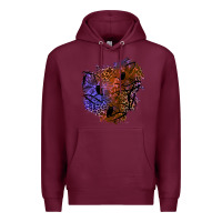 Burgundy halloween patch  4 Premium Hoodie - BundleAndBundleShop