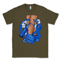 Army Green Colon Cancer diva blue ribbon Classic Tee - NancyCooperArtShop